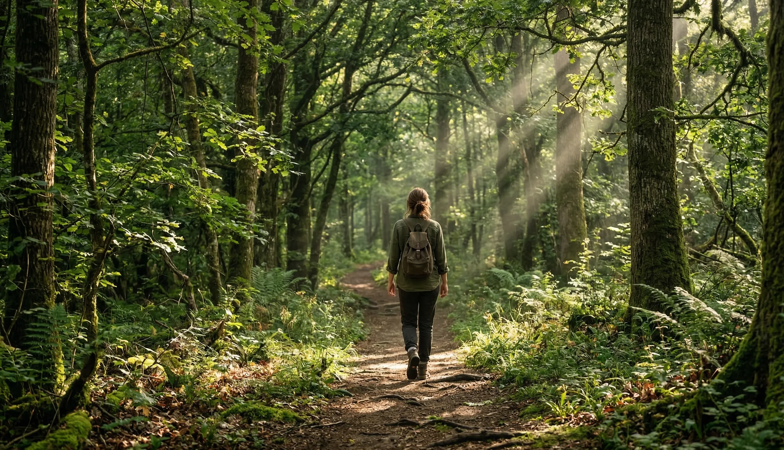 Flat lay of a wellness journal, walking shoes, and fresh berries representing ways to lower cortisol naturally.