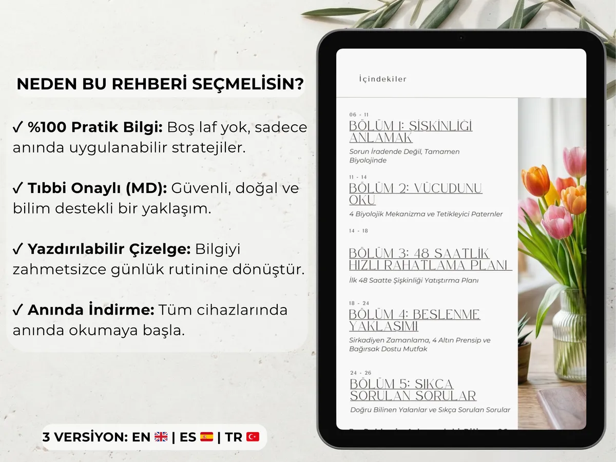 KORTİZOL ŞİŞKİNLİĞİ SIFIRLAMA REHBERİ 3 | VibeVit